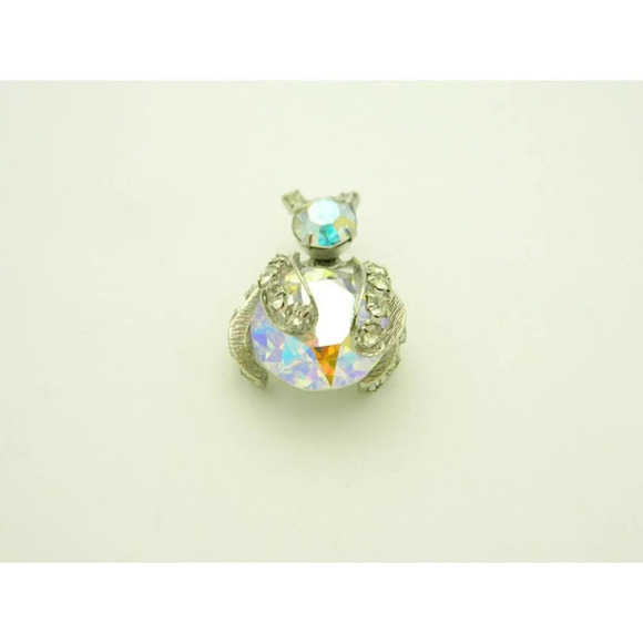 Unsigned JOSEPH WARNER AB Crystal Brooch BEETLE LA - Picture 2 of 4
